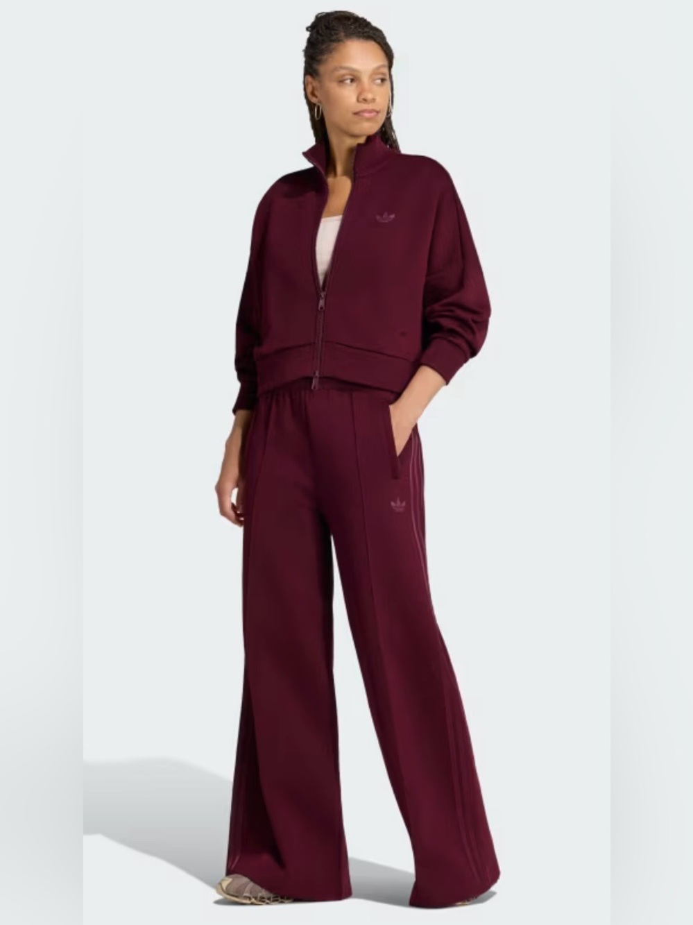adidas Originals Spacer Trackpants — Maroon | M | NWT